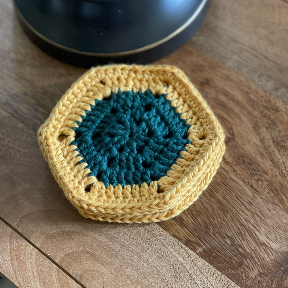 Packers Crochet Coasters